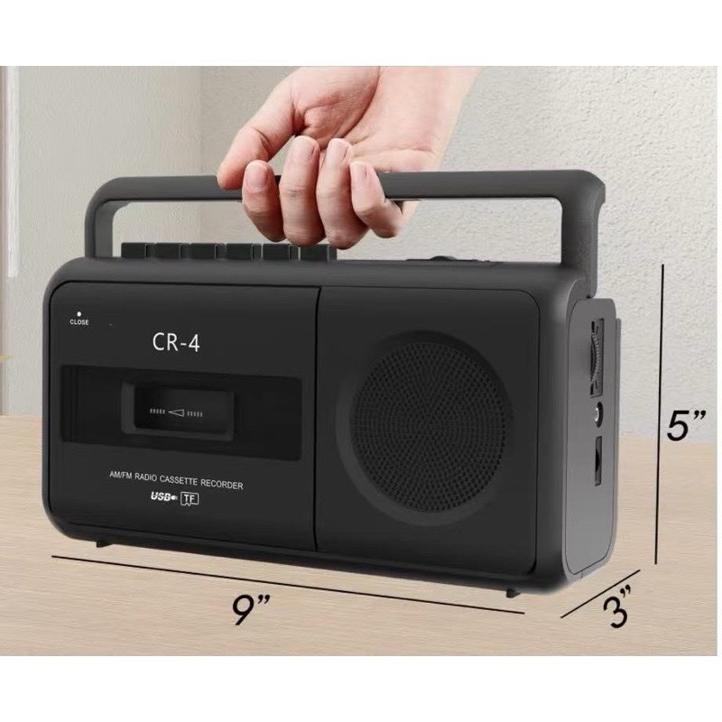 藍牙手提音響 TR-641 CR-4 卡帶 (藍牙) 防災收音機 喇叭 錄音 跟讀 復讀學習機 USB互轉錄卡帶-細節圖5