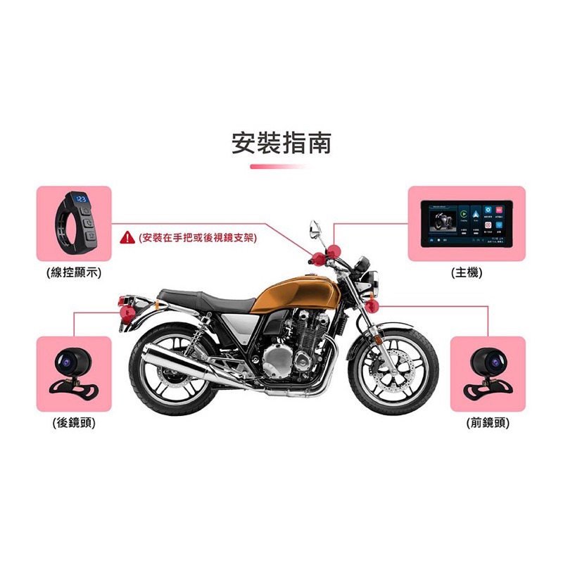 coral bk1 mk1（附防水套頭）終身保固記憶卡CarPlay雙鏡頭外送員防水行車記錄器前後鏡頭防1080P-細節圖7