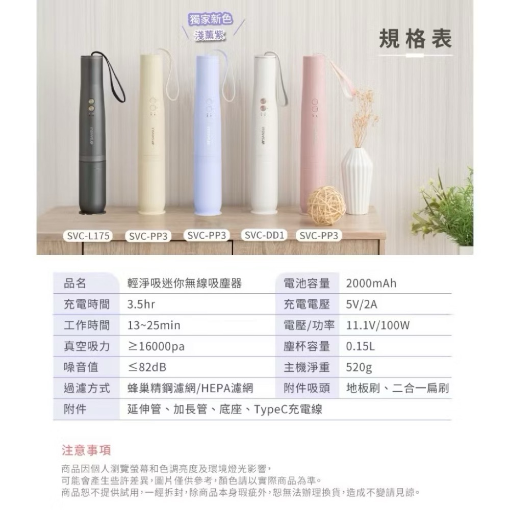 SANSUI 山水 輕淨吸迷你無線吸塵器 塵蟎吸塵器 居家/車用吸塵器 SVC-PP3 SVC-DD1-細節圖6