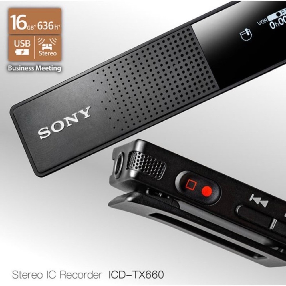 SONY 錄音筆 ICD-TX660 商務錄音 極輕薄 密錄 一鍵快錄 訪談與隨身密錄-細節圖5