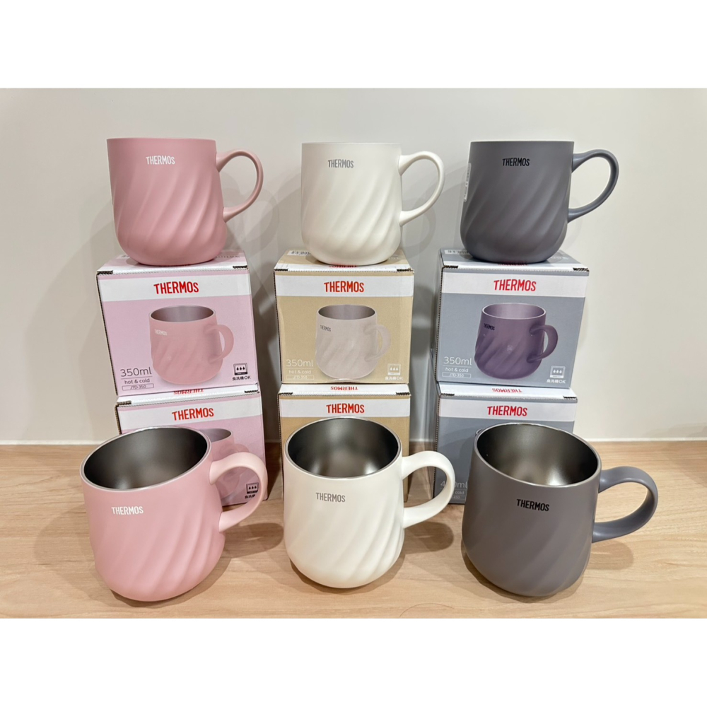 膳魔师 THERMOS 真空隔熱馬克杯 350ml 象牙白 JTD-350 JTD-450-細節圖2