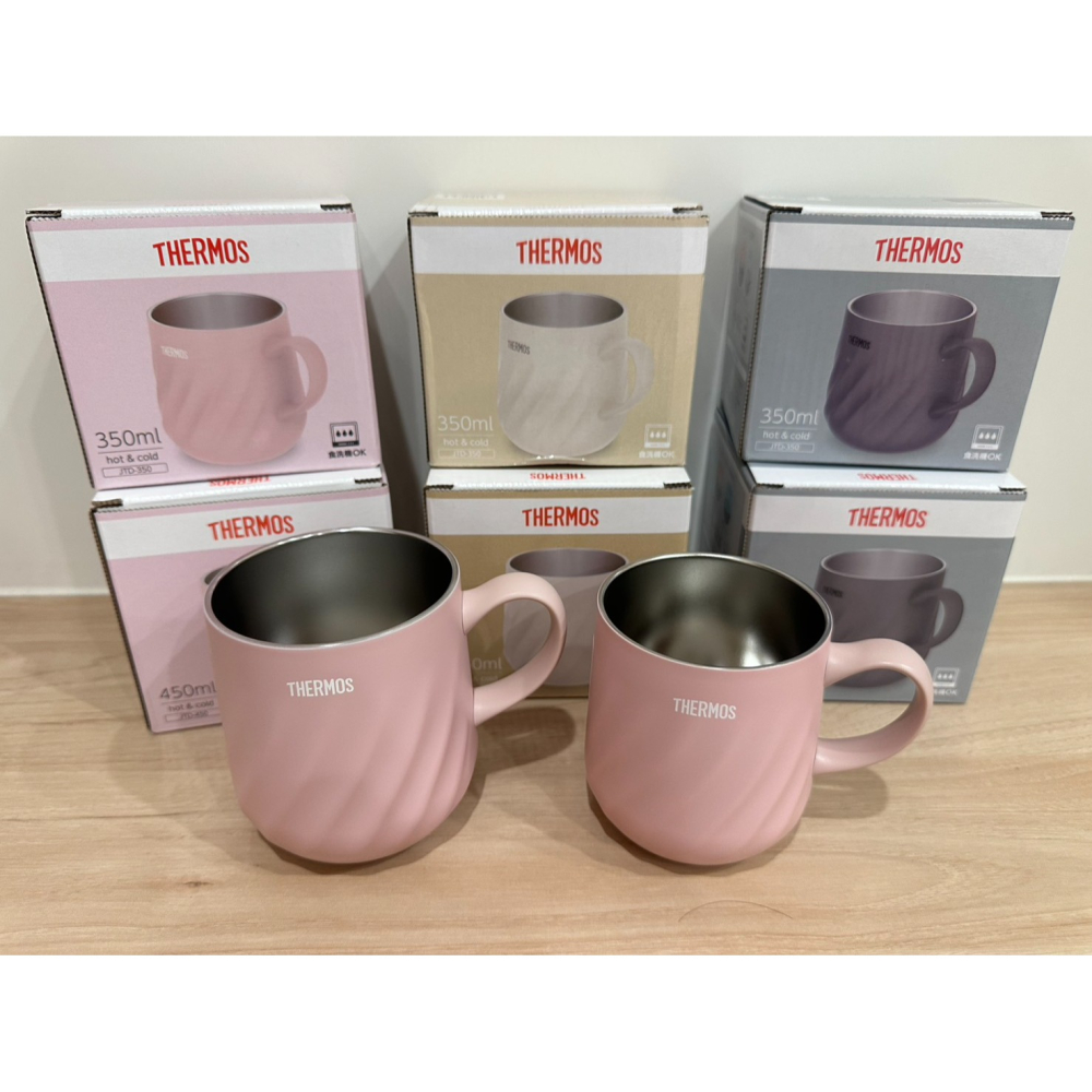 膳魔师 THERMOS 真空隔熱馬克杯 350ml 象牙白 JTD-350 JTD-450-細節圖3