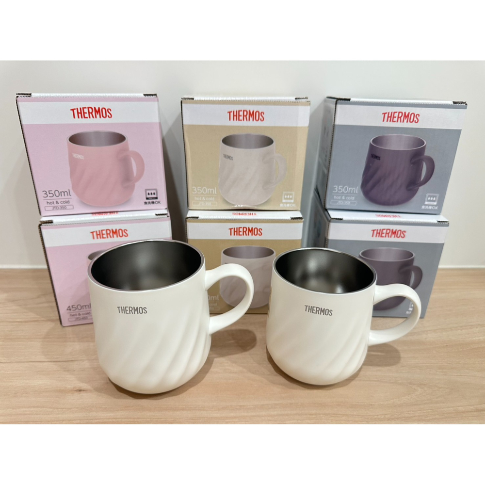 膳魔师 THERMOS 真空隔熱馬克杯 350ml 象牙白 JTD-350 JTD-450-細節圖5