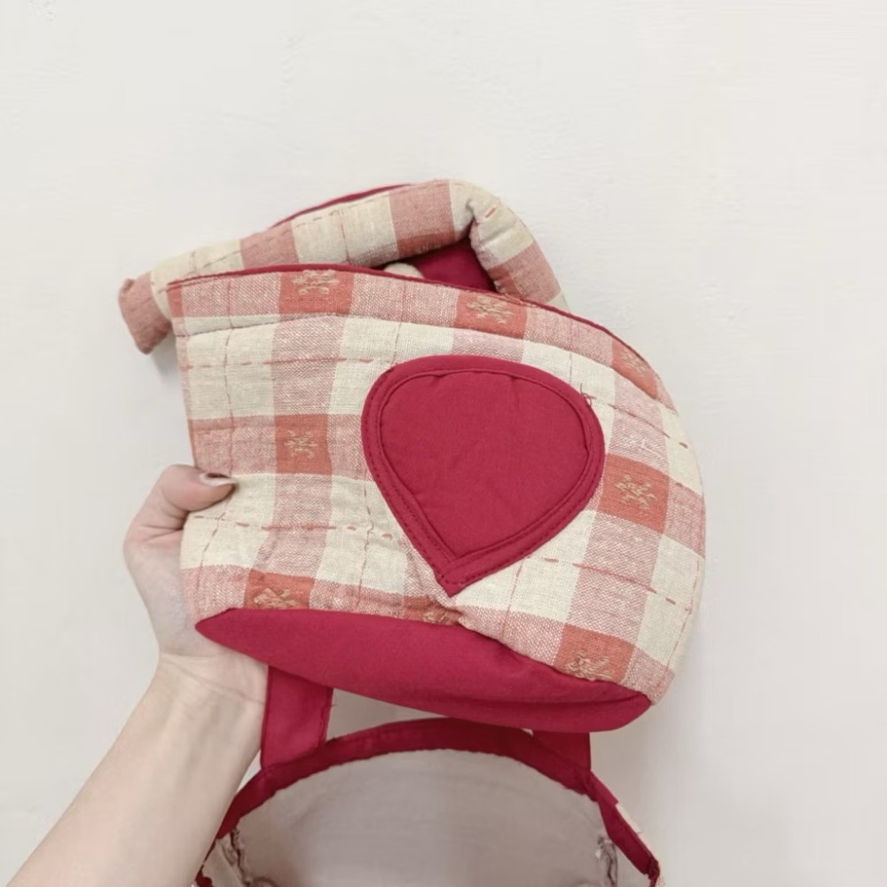 G41箱 昭和 房子🏠 收納袋 布藝掛袋 早期 復古 懷舊 擺飾 童趣 可愛-細節圖4