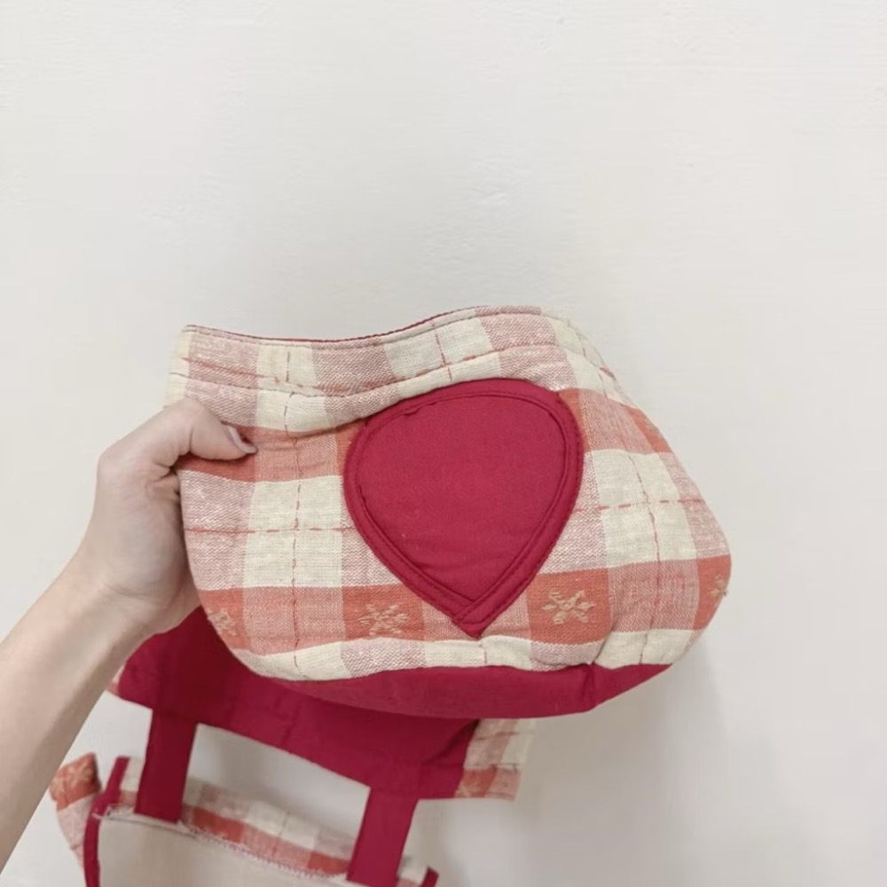 G41箱 昭和 房子🏠 收納袋 布藝掛袋 早期 復古 懷舊 擺飾 童趣 可愛-細節圖5