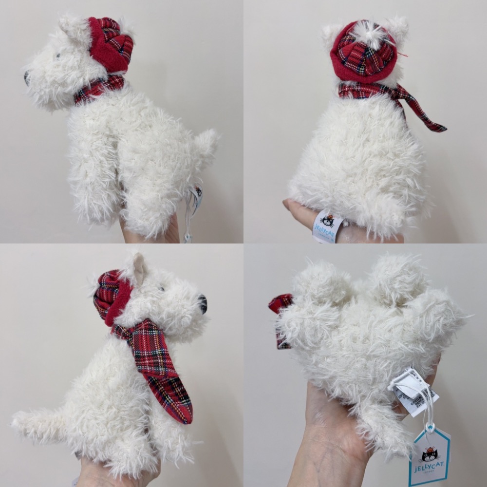 【魔法找回憶】G48箱 白色Jellycat 狗狗系列 西高地白梗犬 可愛Derreck dog 德瑞克狗狗 小狗 玩偶-細節圖3