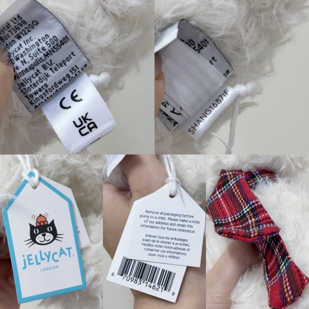 【魔法找回憶】G48箱 白色Jellycat 狗狗系列 西高地白梗犬 可愛Derreck dog 德瑞克狗狗 小狗 玩偶-細節圖5