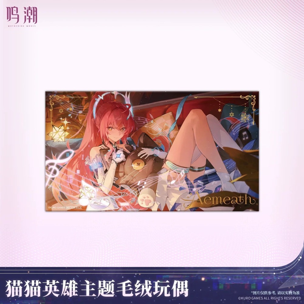 【預購】鳴潮官方周邊 貓貓 愛彌斯 色紙 漂泊者 英雄 毛絨 娃娃 玩偶  男漂 女漂 鳴潮 周邊-細節圖3