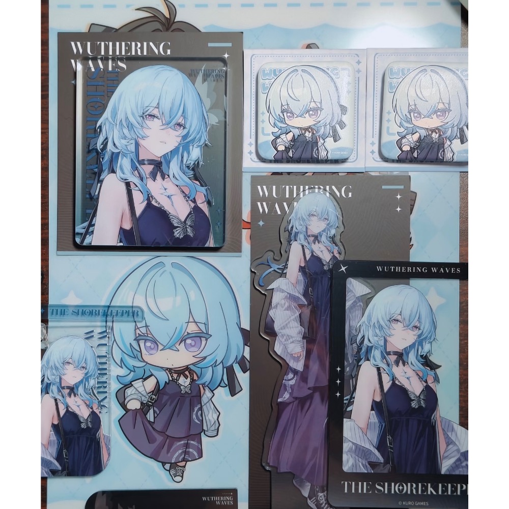 【預購 聯名】鳴潮官方周邊 烏丸屋 椿 守岸人 男漂 女漂 立牌 徽章 抱枕 聯動 鳴潮 周邊-細節圖4