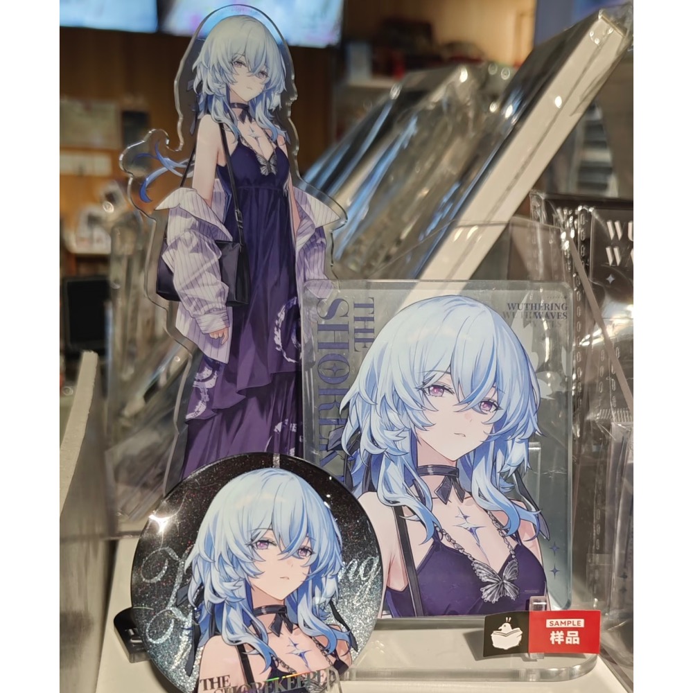 【預購 聯名】鳴潮官方周邊 烏丸屋 椿 守岸人 男漂 女漂 立牌 徽章 抱枕 聯動 鳴潮 周邊-細節圖5