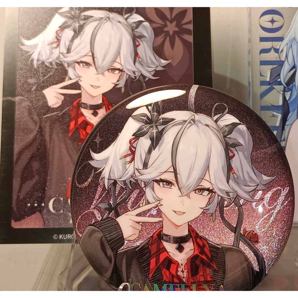 【預購 聯名】鳴潮官方周邊 烏丸屋 椿 守岸人 男漂 女漂 立牌 徽章 抱枕 聯動 鳴潮 周邊-細節圖6