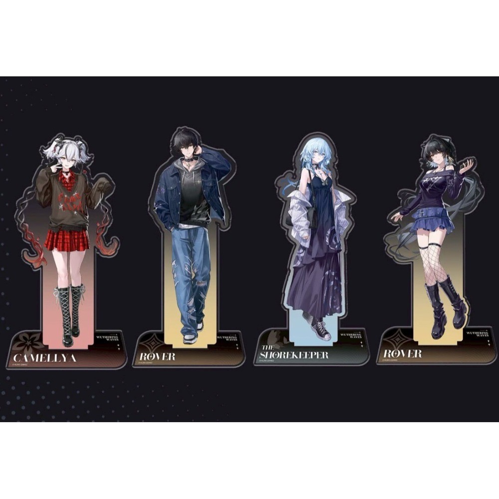 【預購 聯名】鳴潮官方周邊 烏丸屋 椿 守岸人 男漂 女漂 立牌 徽章 抱枕 聯動 鳴潮 周邊-規格圖7