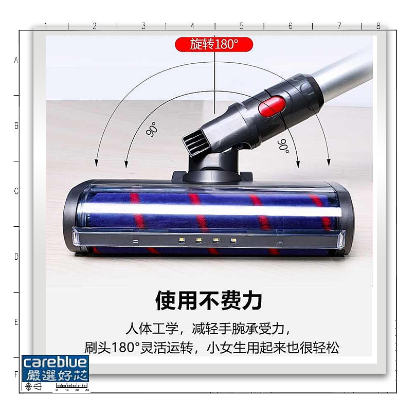 適用於戴森dyson無線吸塵器電動乾濕 清潔 拖把 打臘 電動吸頭 適配V7/V8/V10/V11 V6 DC58-細節圖6