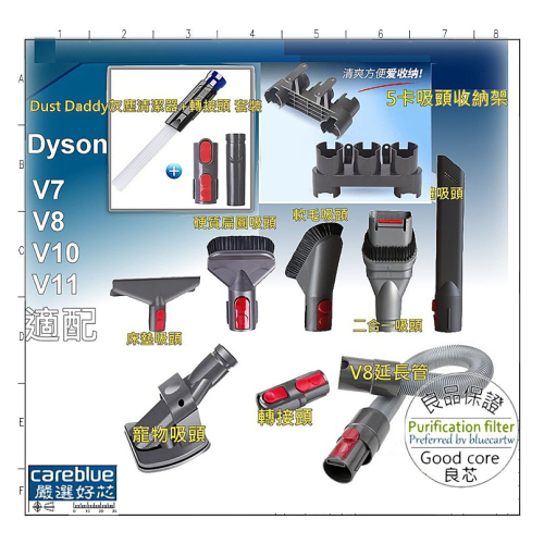Dyson 吸塵器 吸頭配件 V7 V8 V10 V11 V12 床墊 隙縫 軟管 吸頭 寵物刷 延長管 轉接頭 另頁