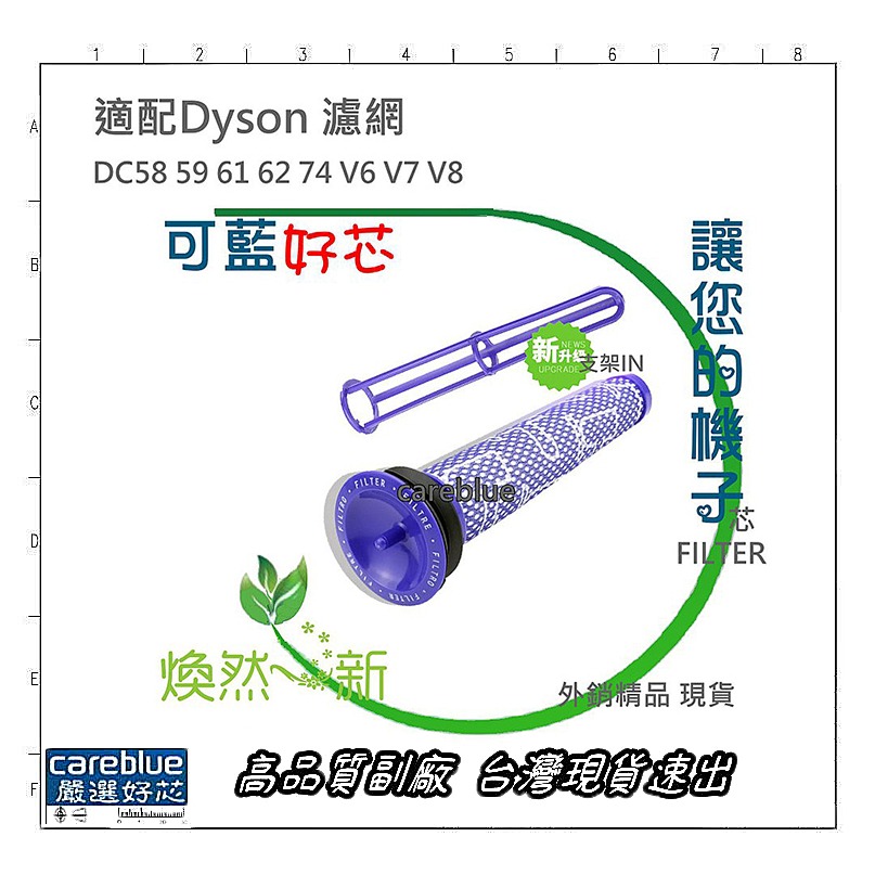 適配 dyson 戴森 副廠 V6 後置 過濾網 濾網 濾心 濾芯 HEPA 前置濾芯-細節圖5