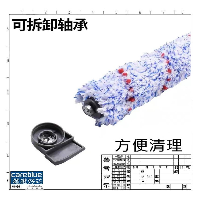 現貨速出 副廠 高品質 滾刷 濾棉濾網 適 禾聯 洗地機 拖地機 HWC-22EC010001 禾聯二代洗地機另商品頁-細節圖3