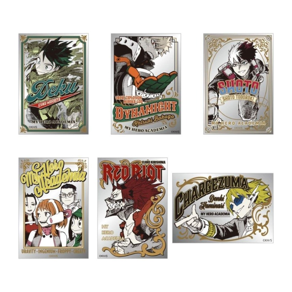 我的英雄學院 原畫展 鏡面 壓克力 貼紙 成年 綠谷 爆豪 轟 上鳴 切島 相澤 心操 麗日 渡我 物間 歐爾邁特 常闇-細節圖3