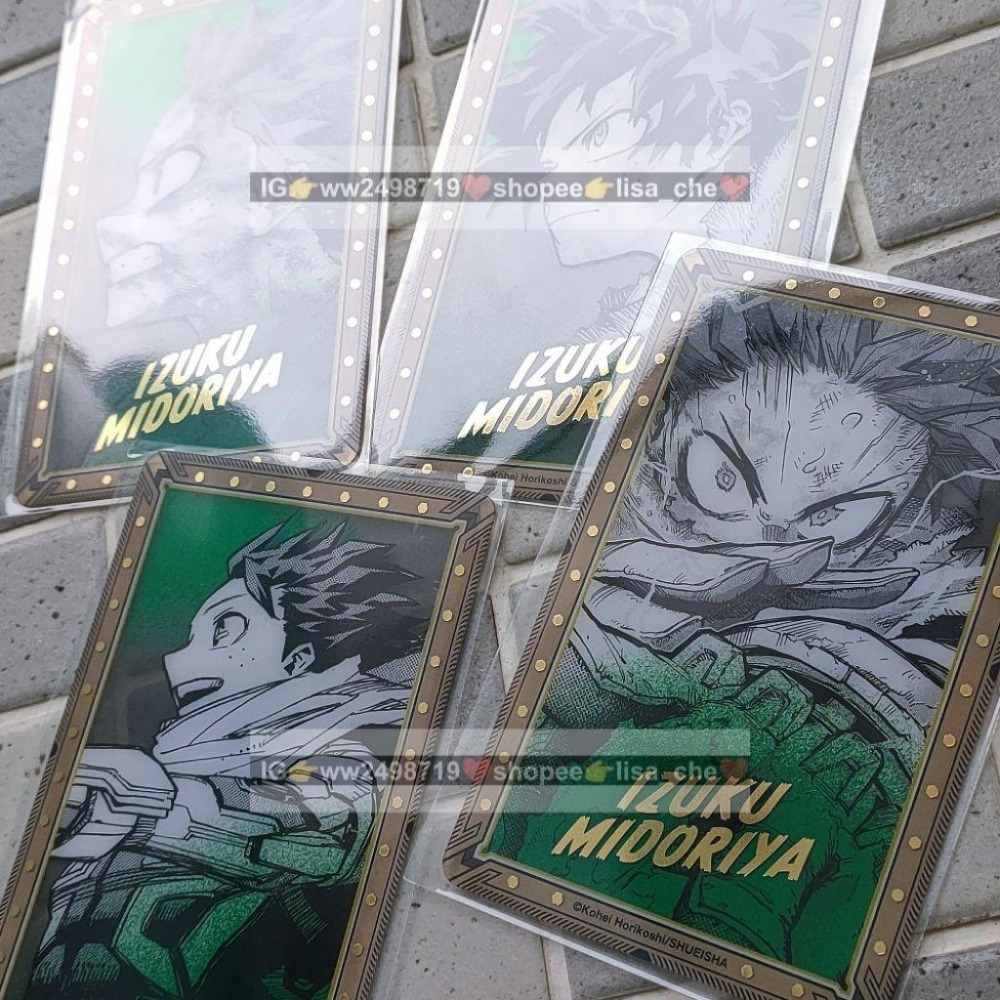 綠谷 原畫展 我的英雄學院 磁鐵 貼紙 徽章 透卡 燙金卡 明信片 相卡 回憶卡 拼圖吊飾 杯墊 徽章 王座 聖誕節-細節圖3