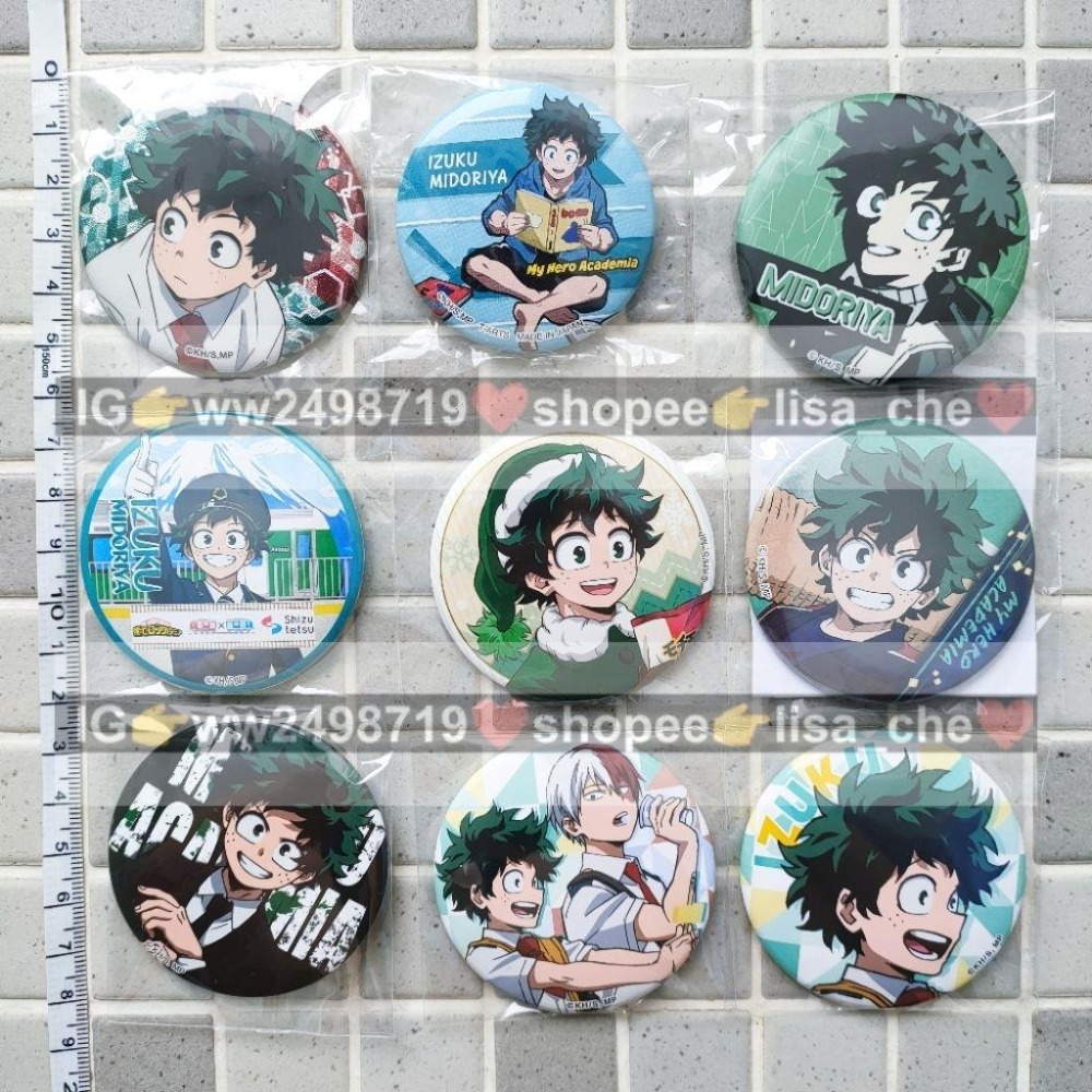 綠谷 原畫展 我的英雄學院 磁鐵 貼紙 徽章 透卡 燙金卡 明信片 相卡 回憶卡 拼圖吊飾 杯墊 徽章 王座 聖誕節-細節圖4