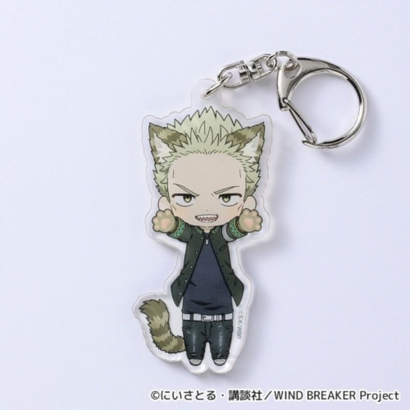 日版 防風少年 壓克力吊飾 伸長貓 貓咪 櫻遙 梅宮一 蘇枋隼飛 杉下 楡井秋彦 桐生三輝 梶蓮 兔耳山丁子 十龜条-規格圖3