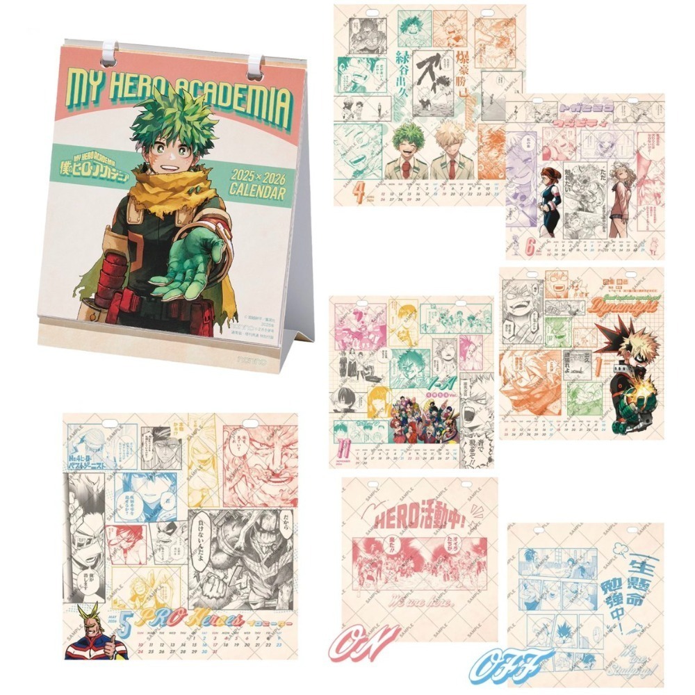 我的英雄學院 non-no 1~2月合併號 年曆 月曆 桌曆 綠谷 爆豪 渡我 歐爾麥特 相澤 奮進人 幼年 幼馴染-細節圖6