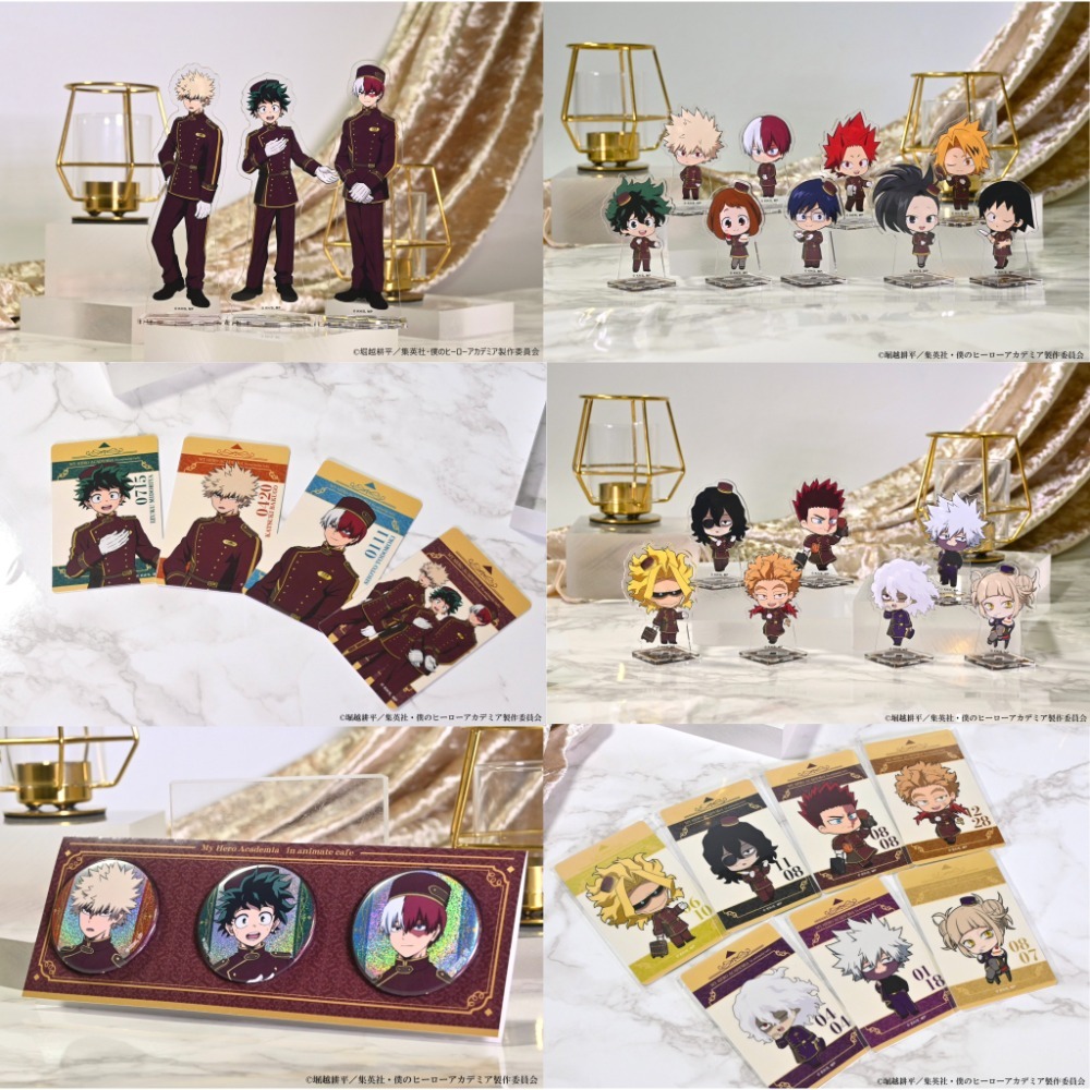 2/4結單 我的英雄學院 animatecafe 咖啡廳 飯店主題  立牌 徽章 透卡 小卡 貼紙 伴手禮 茶包 特典-細節圖3