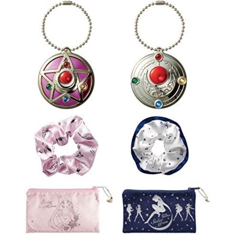 絕版現貨 BANDAI 美少女戰士 轉蛋 變身配件 月光仙子 化妝包 髮圈 鍊子小物 化妝鏡 變身器 吊飾 月光仙子-細節圖2