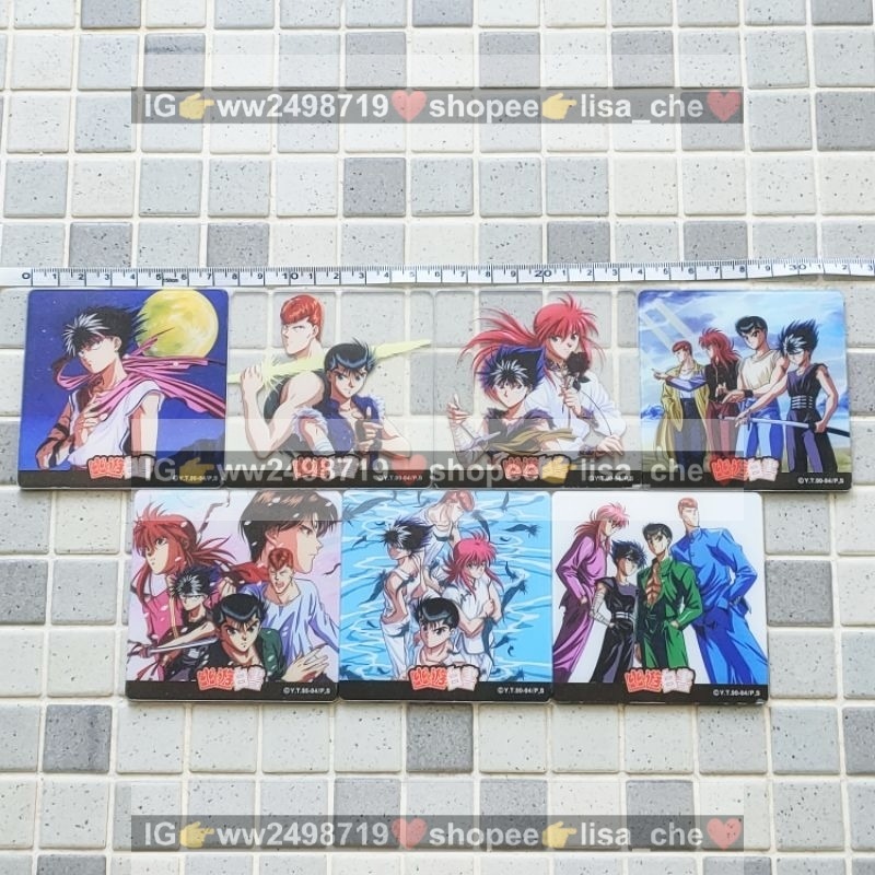 日版 幽遊白書 壓克力杯墊 可挑款 透卡 透明杯墊 日本帶回 藏馬 妖狐 飛影 小閻王 南野秀一 幽助 桑原 富樫義博-細節圖2