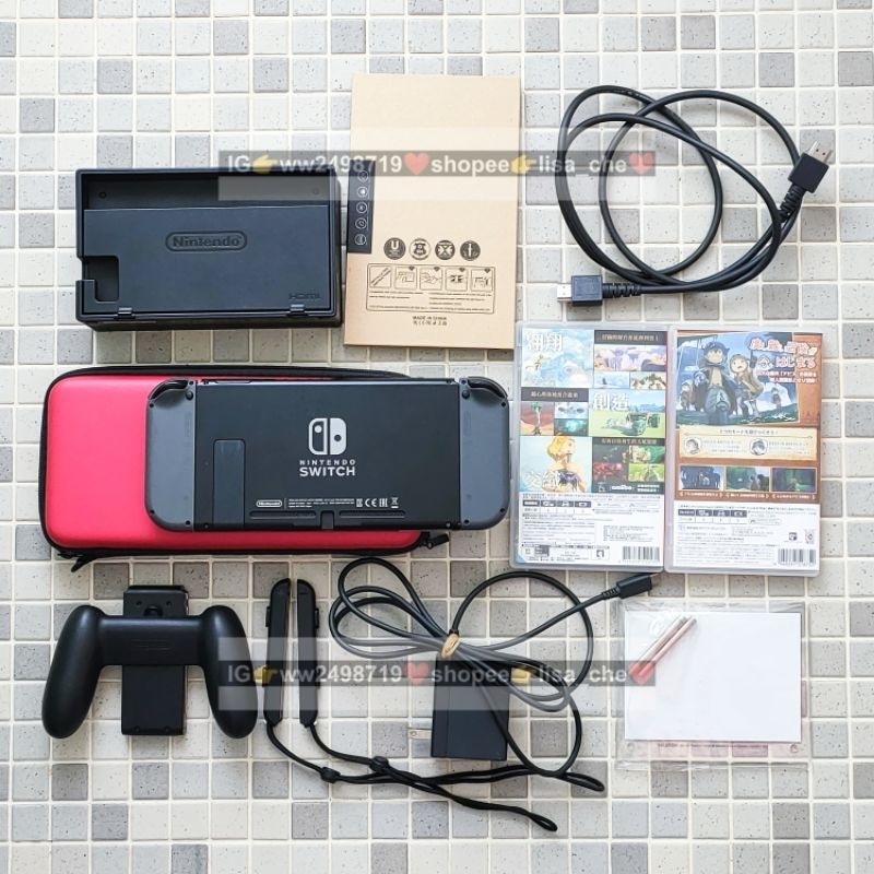 現貨 任天堂 Switch 主機 動森機 灰黑 電力加強版 二手 遊戲 薩爾達傳說 王國之淚 來自深淵-細節圖2