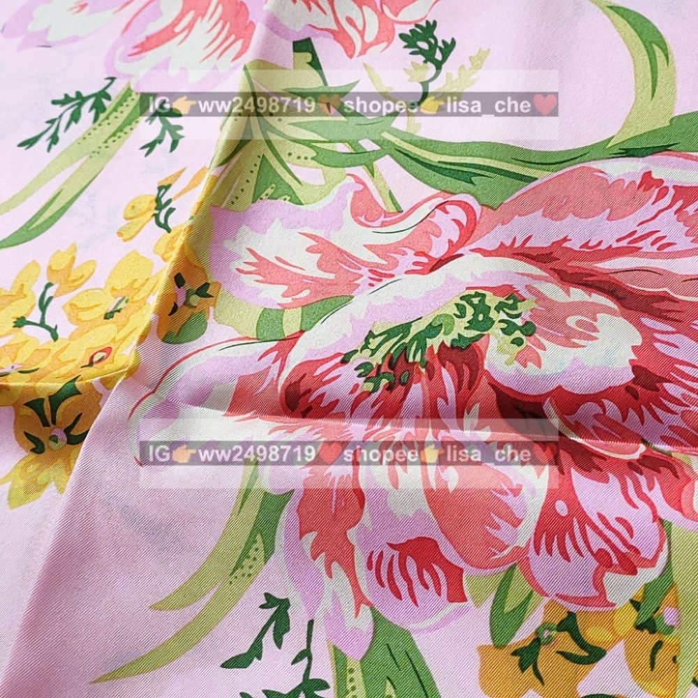 現貨 346 brooks brothers 布克兄弟 scarf collection 絲巾 粉色 花朵 領巾 披肩-細節圖4