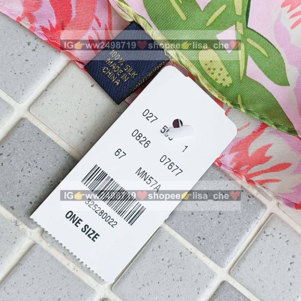 現貨 346 brooks brothers 布克兄弟 scarf collection 絲巾 粉色 花朵 領巾 披肩-細節圖5