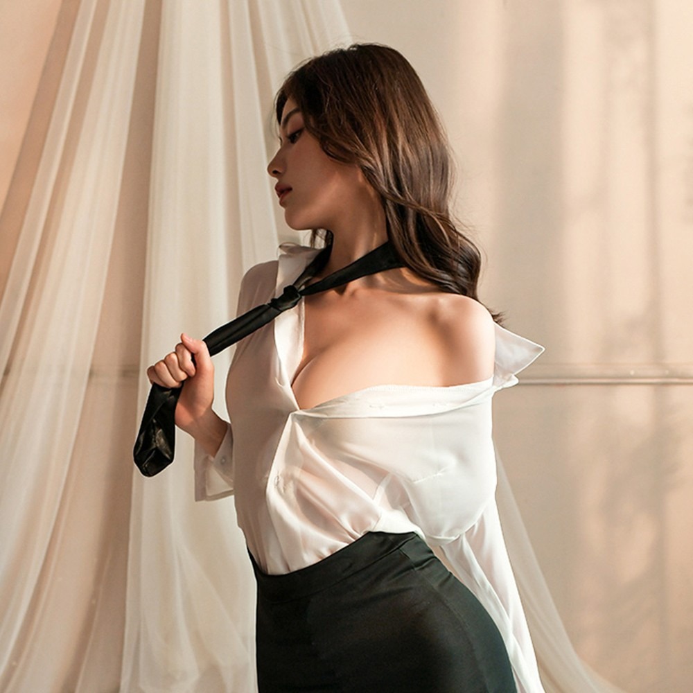 Gaoria｜性感秘書裝｜氣質領帶角色扮演服 N7-0035-細節圖2