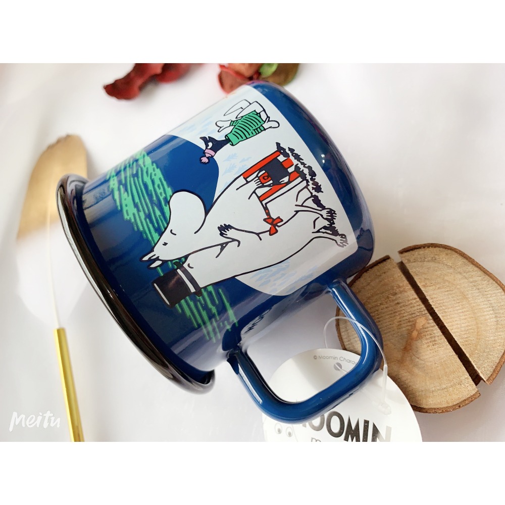 【絕版珍藏】芬蘭 Muurla 嚕嚕米【絕限量版「冬夜 Winter Night」琺瑯杯 (全球限量 2000 PCS)-細節圖4