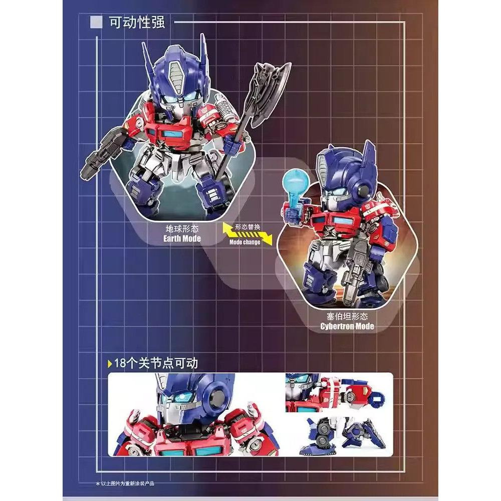 玩具研究中心(用卷折價再免運) 現貨  小號手 變形金剛 Q版系列 擎天柱 柯博文 組裝模型-細節圖8