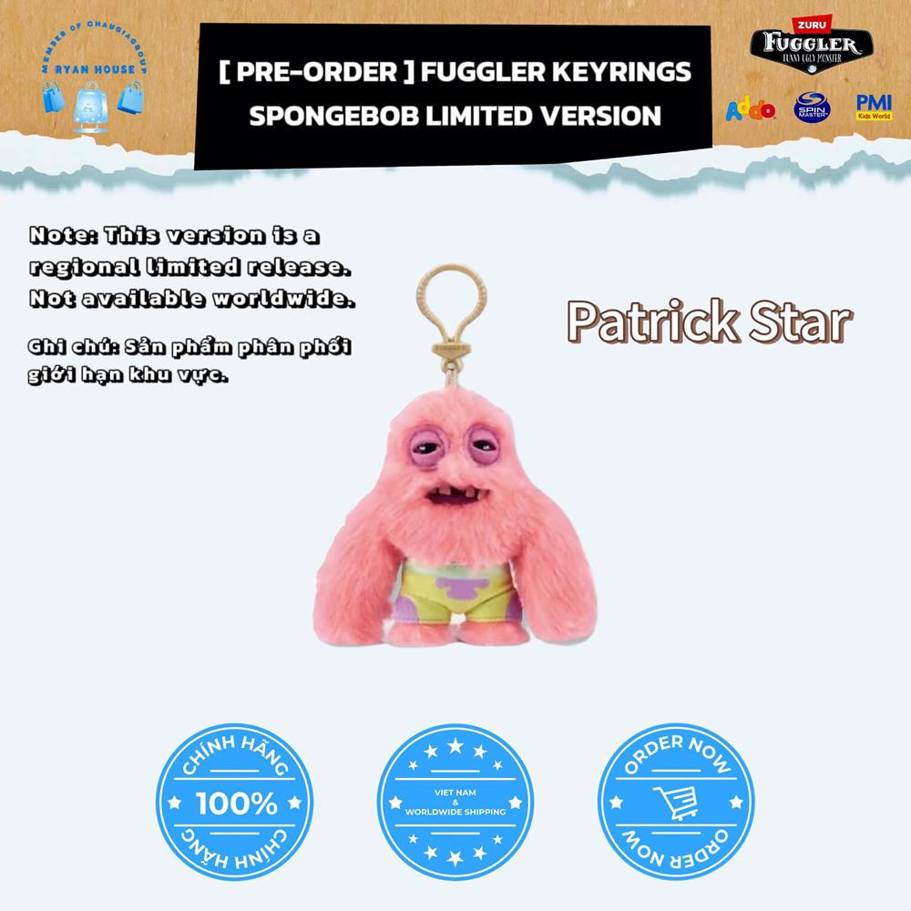 玩具研究中心(用卷折價再免運) FUGGLER 牙齒怪 5吋 海綿寶寶 派大星 章魚哥 皮老闆 小蝸 掛飾 現貨-細節圖3