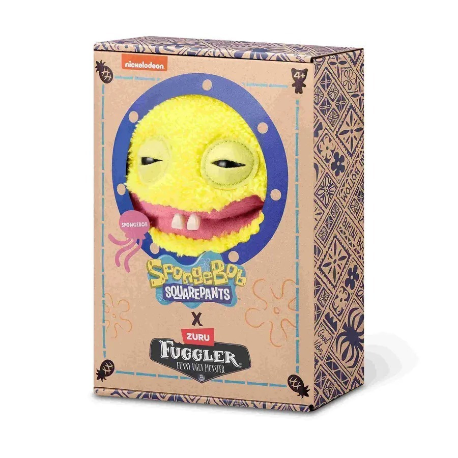 玩具研究中心(用卷折價再免運) 現貨 Fuggler Funny 牙齒怪 9吋 海綿寶寶系列 派大星 海綿寶寶 雙套組-細節圖3