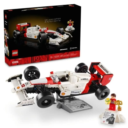 玩具研究中心 現貨 樂高 LEGO 積木 ICONS系列 McLaren MP4/4&amp;艾爾頓·冼拿 10330