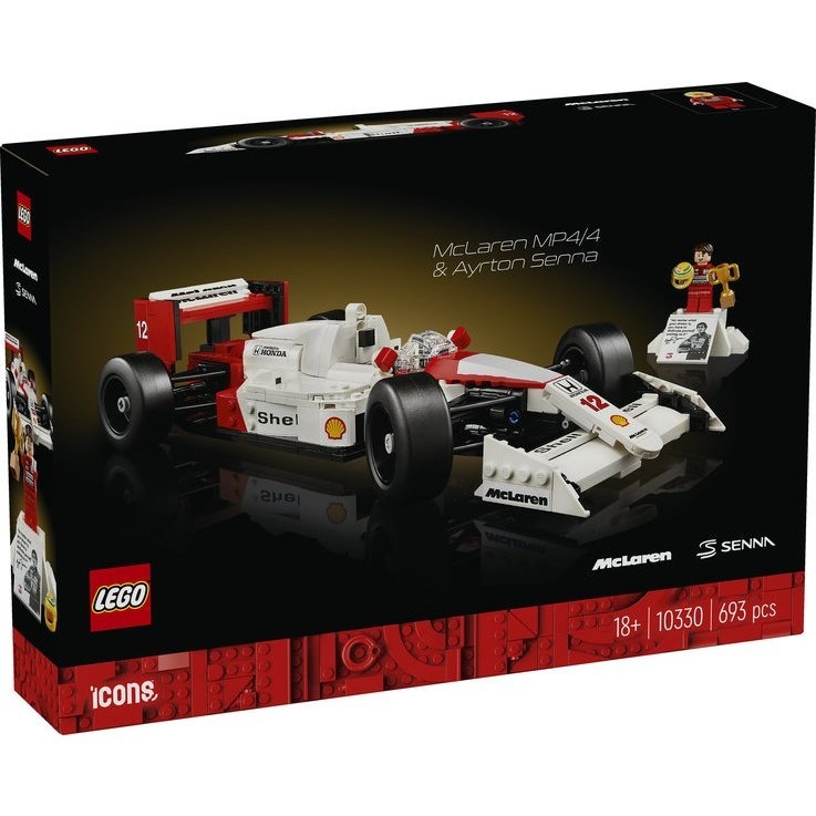 玩具研究中心 現貨 樂高 LEGO 積木  ICONS系列 McLaren MP4/4&艾爾頓·冼拿 10330-細節圖6