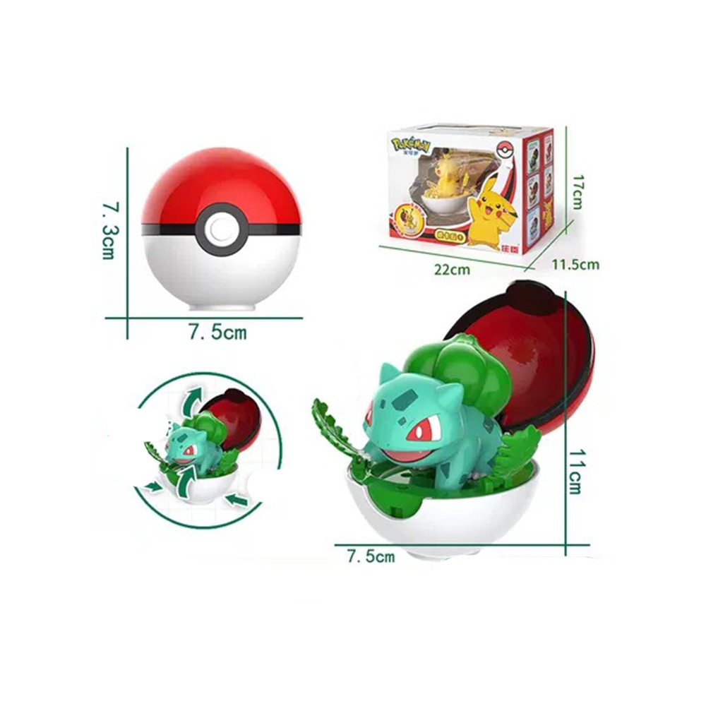 玩具研究中心 現貨POKEMON 驚奇寶可夢系列 皮卡丘 小火龍 伊布 傑尼龜 妙蛙種子 喵喵 六款可選-細節圖8