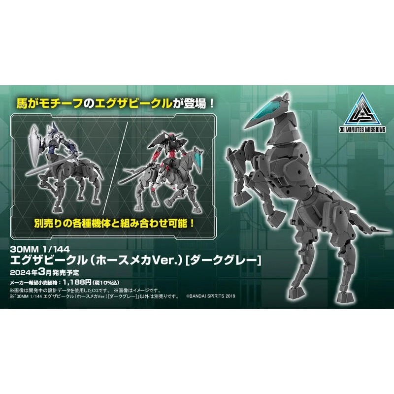 玩具研究中心 現貨 30MM 1/144 擴充武裝機具 (馬型機體Ver.) 暗灰色 5066299-細節圖4