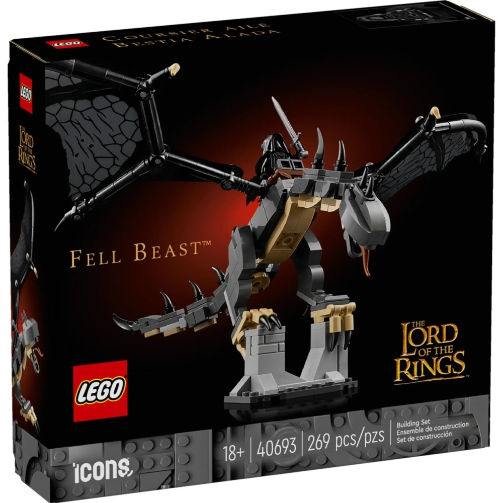 玩具研究中心 現貨 樂高 LEGO 積木 icons系列 魔戒 戒靈 墮落妖獸 40693-細節圖4