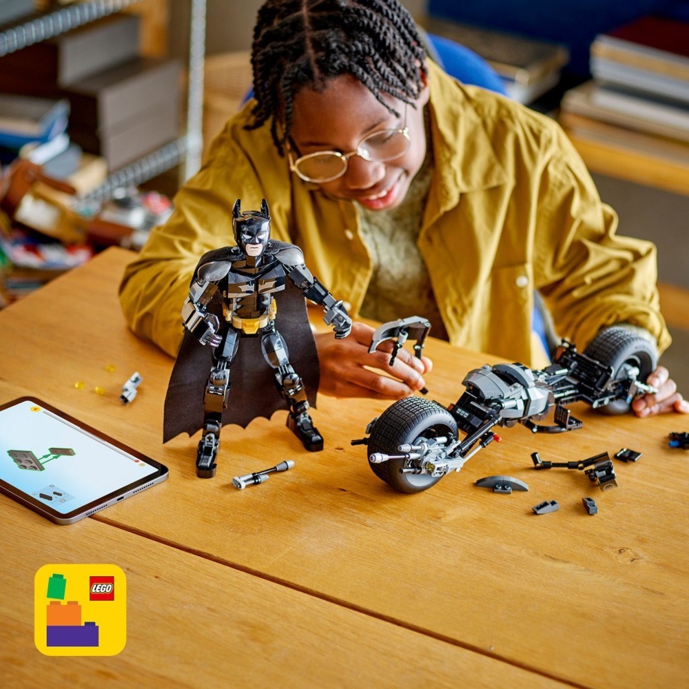 玩具研究中心 現貨 樂高 LEGO 積木 超級英雄系列 黑暗騎士 蝙蝠俠和蝙蝠機車 76273-細節圖7