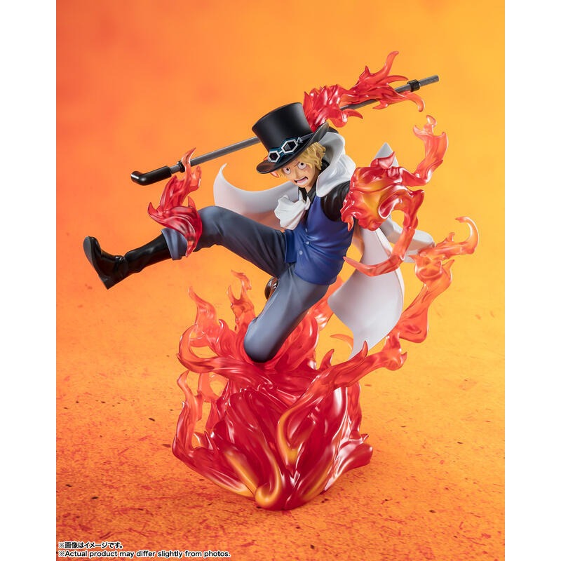 玩具研究中心 現貨 W 萬代 FiguartsZERO 航海王 超激戰 薩波 火拳 王手飛車 PVC完成品 代理-細節圖2