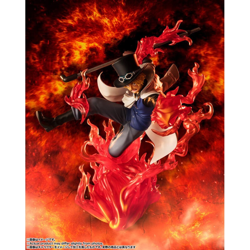 玩具研究中心 現貨 W 萬代 FiguartsZERO 航海王 超激戰 薩波 火拳 王手飛車 PVC完成品 代理-細節圖4