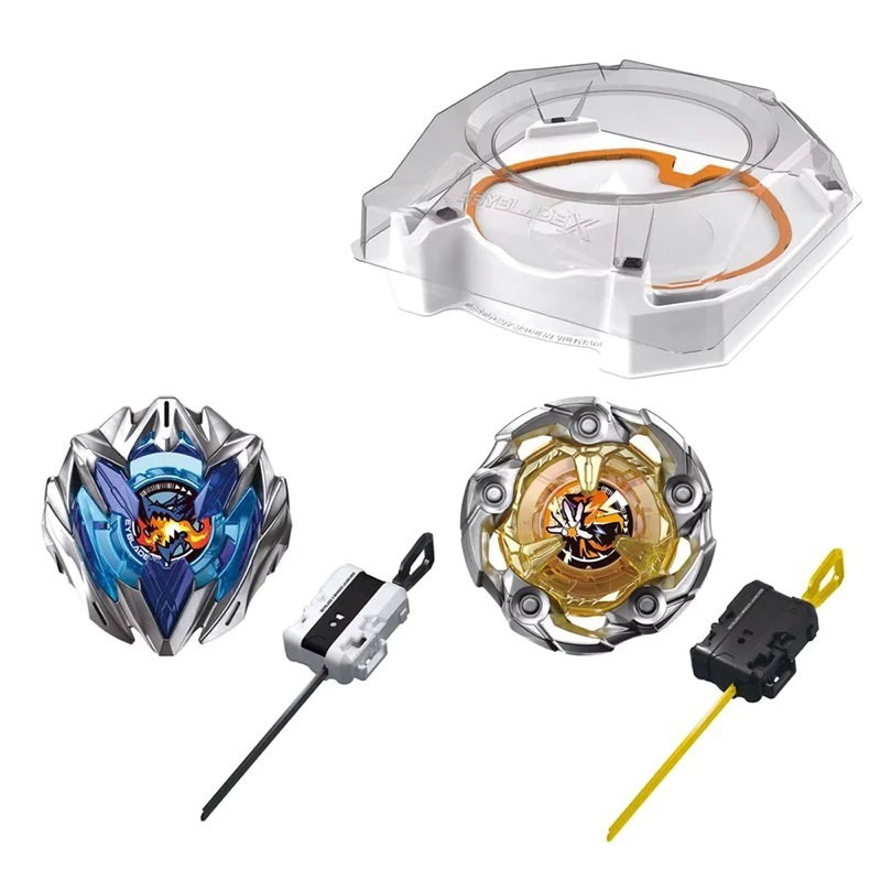 玩具研究中心 現貨 TAKARA TOMY 戰鬥陀螺X UX-04 對戰入門套組 含陀螺 發射器 戰鬥盤 台灣代理版-細節圖2