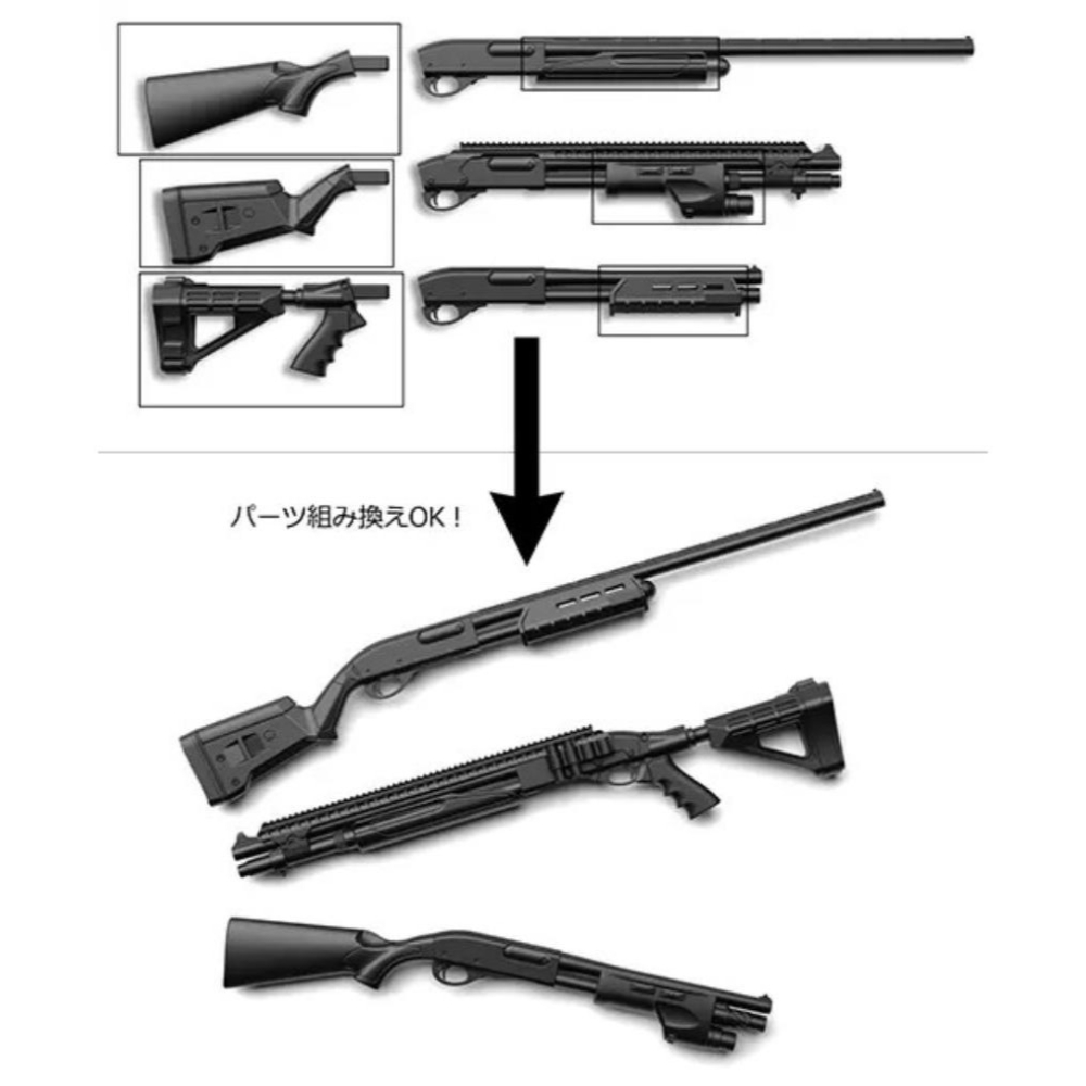 玩具研究中心 現貨M Tomytec 1/12 迷你武裝 LA093 Ｍ870 Tactical TYPE-細節圖2