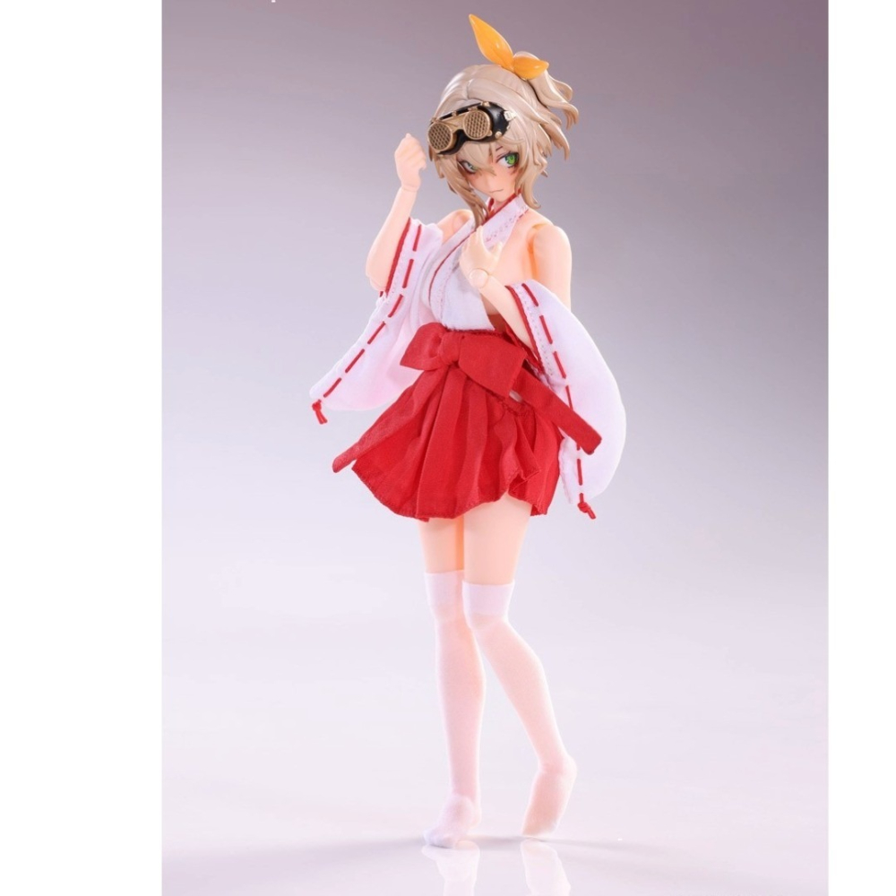 玩具研究中心 現貨G HASUKI	1/12 服裝配件 CS019 巫女服 服裝包-細節圖2