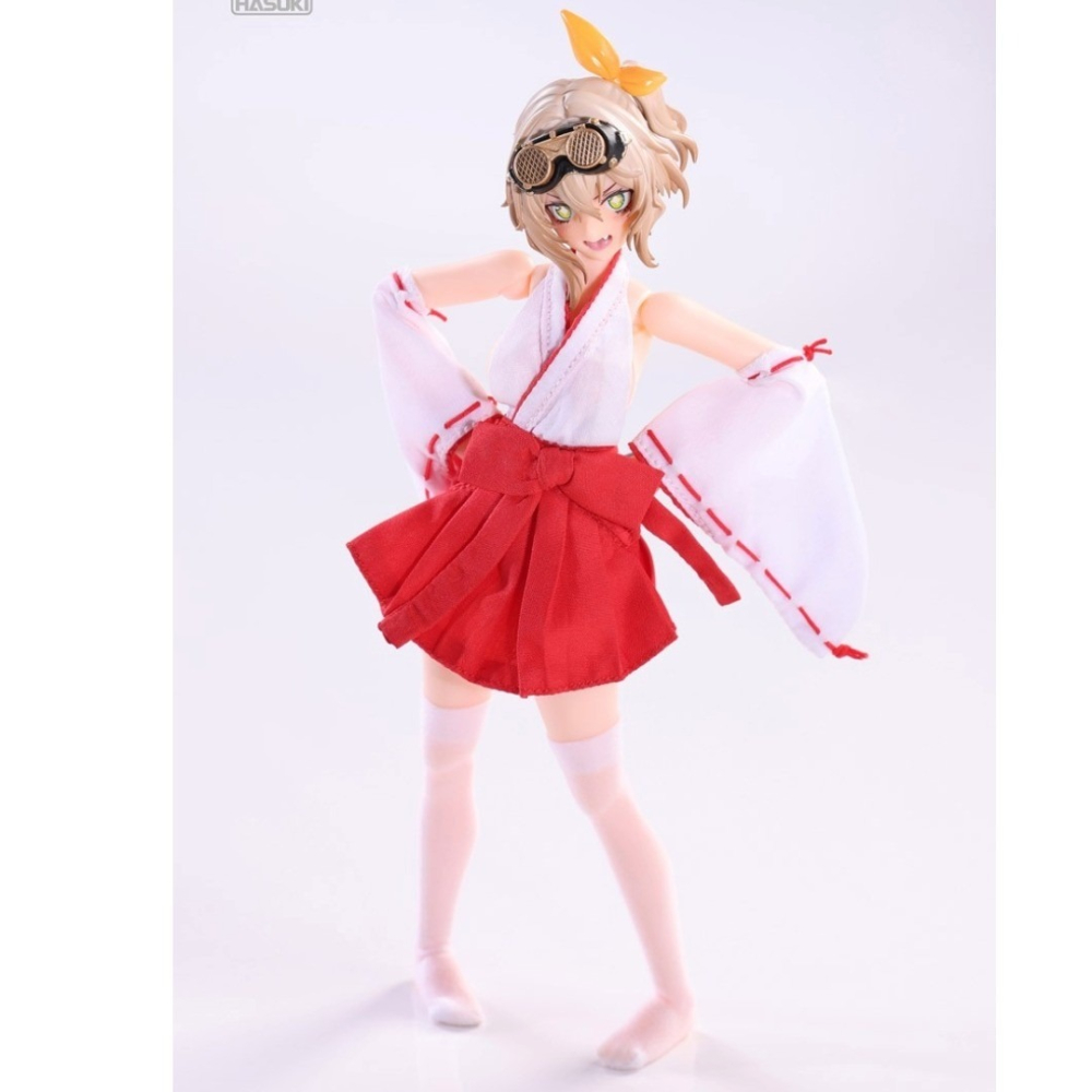 玩具研究中心 現貨G HASUKI	1/12 服裝配件 CS019 巫女服 服裝包-細節圖4