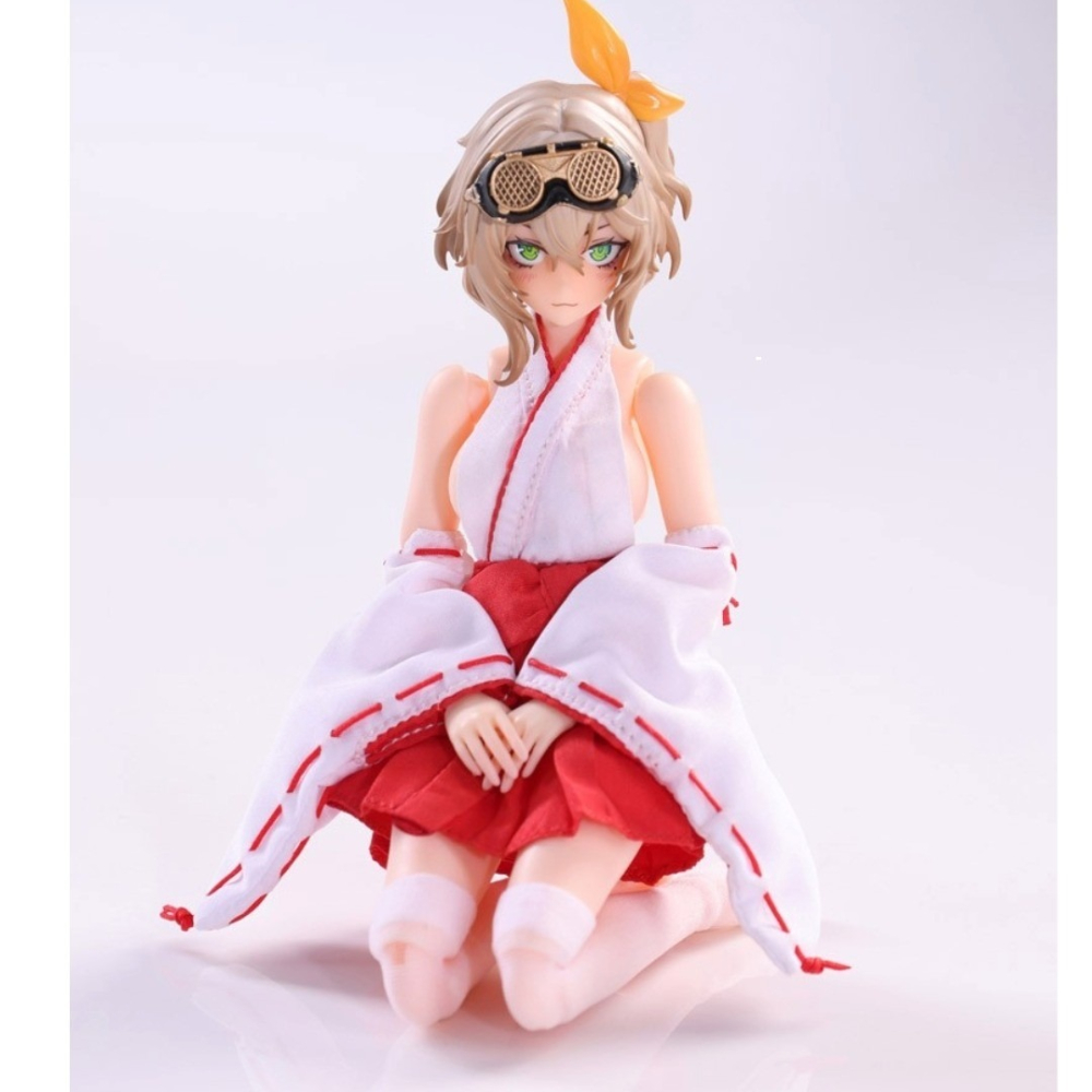 玩具研究中心 現貨G HASUKI	1/12 服裝配件 CS019 巫女服 服裝包-細節圖5