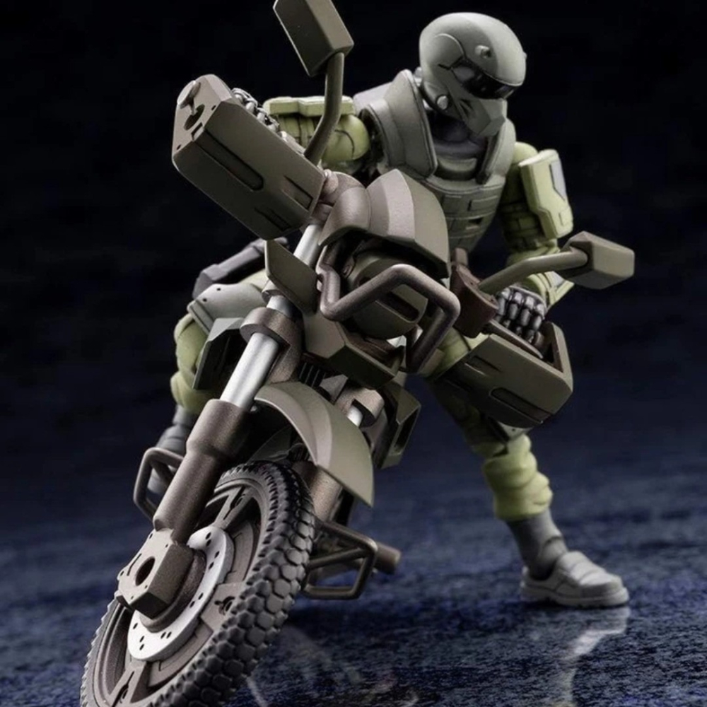 玩具研究中心 現貨K 1/24 Hexa Gea r六角機牙 潛視摩托車 森林色 組裝模型(HG051R)-細節圖7
